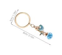 BATHVEVE 5pcs Coastal Theme Seashell Keychain with Pearl Accents Lightweight Bag Pendants for Women Versatile Beach Vacation Accessories for Handbags Keys and Home Decor
