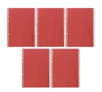 BATHVEVE 5pcs Plastic Notebook Binder Dividers with Tabs, Versatile B5 Loose-Leaf Page Markers, Can be Repeatedly Labeled and Not Easy to Wrinkle, for Office and School Organising