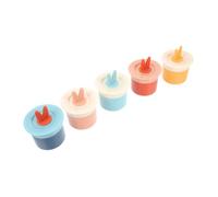 BATHVEVE 5pcs Portable Foaming Bottle Bubbling Tool for Facial Cleanser Shower Gel and Liquid Soap with Safe PP Material Compact Travel Body Wash Maker