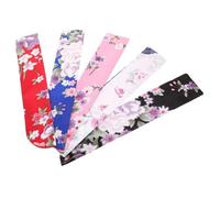 BATHVEVE 5pcs Vintage Style Lightweight Folding Hand Fan Bag Japanese Handheld Fan Protective Cases Red Black White for Festivals and Daily Use