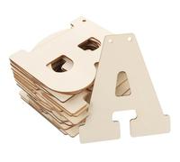 BATHVEVE 66pcs Wooden Alphabet Letters Craft Chips for DIY Crafts Beige Plastic Material Sturdy and Or Scrapbooking