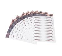BATHVEVE 6d Waterproof Eyebrow Tattoo Stickers Temporary Fake Brow Makeup Stickers 9 Sheets Brown Hair-like Imitation for Natural-looking Brows Suitable for Daily Use