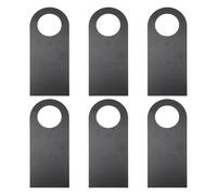 BATHVEVE 6pcs Black Double Sided Door Hangers with Writeable Surface and Sign, Synthetic Material, for Meeting Room Or Working Place