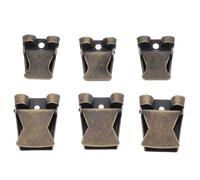BATHVEVE 6pcs Bolo Tie Slider Clasp in Golden Iron with Curved Structure, Scratch-resistant Surface, and Tight Grip for DIY Crafting and Daily Activity Necktie Repairs