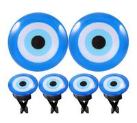 BATHVEVE 6pcs Car Vent Diffuser Clips with Evil Eye Design Glass Material Lightweight and Portable Air Freshener for Car Air Conditioner Stylish Decorative