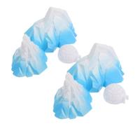 BATHVEVE 6pcs Realistic Iceberg Model Set for Aquarium Landscaping and Tabletop Display, Miniature Arctic Scene Decoration with Pvc and Foam Material, Versatile and Detailed Floeberg