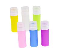 BATHVEVE 6pcs Silicone Dispensing Bottle Cosmetic Dispensers Makeup Bottle Portable Empty for Travel Toiletry Subpackage Use