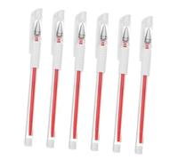 BATHVEVE 6pcs Waterproof Beauty Tattooing Pens Temporary Skin Marking Set Red for Makeup Artists Daily Use Stage Performances and Weddings