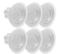BATHVEVE 6pcs White Birds Standing Suction Cup Knobs for Climbing Pet Hammock and Cage, Lightweight Abs Material, Portable and Reliable Suction Cups Easily Fixed on Smooth Glass Or Metal