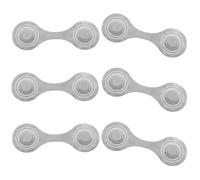 BATHVEVE 6Pcs White Reflective Magnetic Clips for Backpack and Clothing, Compact Plastic Safety Reflectors for Running, School Bags, and Outdoor Activities