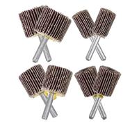 BATHVEVE 8Pcs 6Mm Shank Flap Wheel Abrasive Grinding Heads Set, Rotary Sanding Discs Assortment with 80 Grit for Electric Die Grinder, Industrial Flap Wheels for Metal and Wood Surface