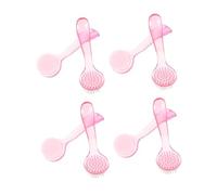 BATHVEVE 8pcs Face Cleaning Brushes Set Soft Pore Scrub Brush for Exfoliating Cleansing for Nail Care and Sensitive Skin Includes Round Head and Handle Random Color