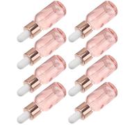 BATHVEVE 8pcs Glass Dropper Bottle Leakproof Reusable Small Empty Bottles for Essential Travel Toiletries