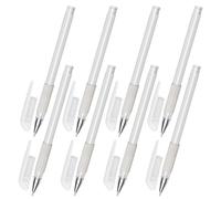 BATHVEVE 8pcs Single Head Marking Pens Grade Plastic Tattoo Supplies with Fine Point Tips for Drawing Clean and Accurate Lines White for Tattooing
