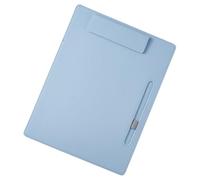 BATHVEVE A4 Blue Clipboard Paper Holder with Thick Pp Board and Pen Groove, Versatile Office File Folder Suitable for Business and Meeting Use by Teachers and Office Workers