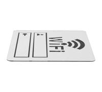 BATHVEVE Acrylic Wifi Signage with Easy Installation and Personalization, Silver Wall Decor for Restaurants and Nurseries, Luxury Bright Colour Design for Office Or Hotel Password Display