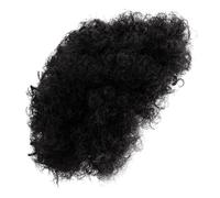 BATHVEVE Afro Puff Synthetic Wig 1.1B# High Temperature Resistant Curly Bun Hairpiece Lightweight Updo Hair Extension for Women Natural Black Afro Curly Hairpieces