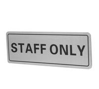 BATHVEVE Aluminum Staff Only Plaque with Easy Installation and Visible Text, Silver Removable Door Sign for Employee Only Areas, Sleek Professional Look for Office and Retail Use