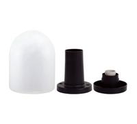 BATHVEVE Ball Lampshade Light Cover for Lamp Fixture, White Plastic, Yard Outdoor Decorative Pathway Street Lamp Fixture Cover, Not Easy to Fade, Sturdy Structure