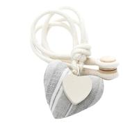 BATHVEVE Beige Curtain Tieback with Magnetic Buckle and Rural Style Love Heart Design Made of Magnet Sponge and Rope for Curtains in Study Room or Office