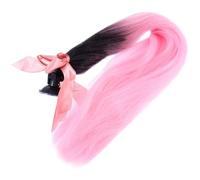 BATHVEVE Black Helmet Braid Wig with Suction Cup Design Motorbike Helmet Ornament Made of High Temperature Chemical Fiber Silk Decorative Ponytail Wig
