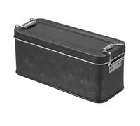 BATHVEVE Black Tinplate Tin Box with Lid Metal Cookie and Candy Storage Container for Indoor Use and Party Favour