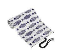 BATHVEVE Canvas Roll Up Pencil Case with Slots Portable Colored Pencil Organizer for Drawing and Sketching Space-Saving Art Pen Storage Pouch with Cartoon Saury Pattern Gift for Artists and