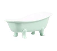 BATHVEVE Ceramic Hamster Bath Tub Pet Cooling House for Small Pets Easy to Clean Design and Natural Cooling Feature Light Green Cute Pottery Shelter