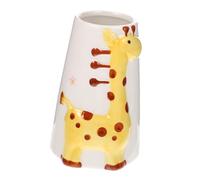 BATHVEVE Ceramic Water Bottle Stand Leak-proof for Hamsters and Small Animals and Easy to Install Water Feeding Bottle Rack Sturdy Yellow Suitable for Cage and Family Use
