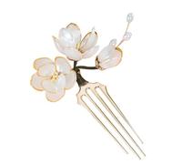 BATHVEVE Chinese Vintage Lotus Flower Hair Comb Traditional Prong Hairpin Elegant Retro Hair Stick for Hanfu Accessories Detailed Craftsmanship Graceful Design for Special Occasions
