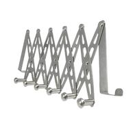 BATHVEVE Closet Door Hook Space Saving Stainless Steel Foldable Over The Door Hanger for Hats and Umbrellas Suitable for Living Room and Fitting Room Use for Living Room and Fitting Room