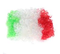 BATHVEVE Clown Party Wig Polyester National Flag Colours Adults Wig with Curly Afro Style Suitable for International Matches and Carnival Events