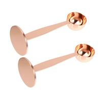 BATHVEVE Coffee Scoop Espresso Press Tamper 2pcs and Stainless Steel with Rounded Edges, Comfortable Hand Feeling, Sturdy Design for Ground Coffee Measurement and Pressing