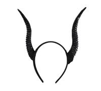 BATHVEVE Devil Horn Headband Halloween Costume Accessory for Women Black DIY Antelope Horns Party Headpiece Cosplay Hair Hoop for Masquerade Role-playing Performance and Themed Events