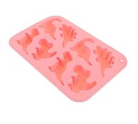 BATHVEVE Dinosaur Silicone Mold Cavity Pink Baking Tray for Chocolate Candy Fondant Cake DIY Non Stick Food Grade Mold for Sweets and Dessert Making
