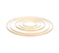 BATHVEVE Dream Catcher for Wall Hanging Crafts , Synthetic Material 5pcs Khaki Circle Frames Bamboo Macrame with Abrasion Resistance and Easy to Store