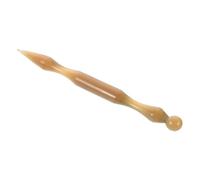 BATHVEVE Ear Acupuncture Pen Dual Head Massage Tool for Pressure Point Therapy Ergonomic Meridian Device for Facial Reflexology Body Relaxation Durable Ox Horn Design