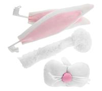 BATHVEVE Easter Bunny Car Decorations Pink Bunny Ears Auto Accessories without Lights Cute Car Ear Headband for Easter Party and Vehicle Trim