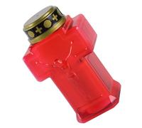 BATHVEVE Electronic Solar Flameless Candle with Realistic Candlelight Effect, Red Plastic Prayer Candle for Cemeteries and Garden Decoration, Easy Operation Memorial Light for Church Use