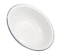 BATHVEVE Enamel Foot Soaking Tub Large 34cm White Basin Portable Foot Wash Basin for Laundry Relaxing Soak Suitable for Home and Spa Use