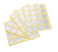 BATHVEVE Envelope Seal Stickers Multi-Function PVC Silver 5 Sheets 20 Pieces Decorative Dot Stickers for Sealing Wrapping in Office and Home Use