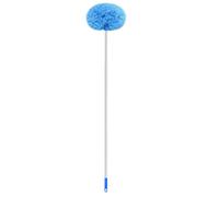 BATHVEVE Extendable Ceiling Fan Duster with Long Fiber Bristle Head and Firm Comfortable Grip, Easy to Use Indoor and Outdoor Cobweb Brush for High Reach Dust Cleaning