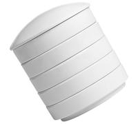 BATHVEVE Five-layer Stackable White Porcelain Ceramic Ink Dish with Lid, Large Watercolor Pigment Mixing Tray for Artists and Students, Travel-friendly Ceramic Palette for Painting