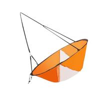 BATHVEVE Foldable Kayak Sail for Inflatable Canoe and Boat with Window, Portable Pvc Wind Paddle Sail in Orange, Easy to Use with Clips, for Kayaking and Water Sports