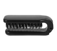 BATHVEVE Folding Mustache Brush with Boar Bristles Portable Beard Grooming and Styling Brush for Travel for Men’S Beard Care