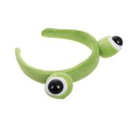 BATHVEVE Funny Frog Headband for Face Washing Plush Cartoon Animal Hairband Big Eyes Stylish Skincare Headband for Women Men Adults