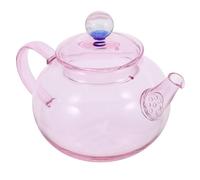 BATHVEVE Glass Teapot Borosilicate Tea Kettle with Lid and Filtered Spout Transparent Loose Leaf Tea Pot for Home and Office Heat-Resistant Design