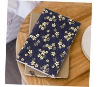 BATHVEVE Gold Stamping Ornamental Book Sleeve Cloth Book Protector Decorative Cover Adjustable Blue Hand-Made for Reading in Public