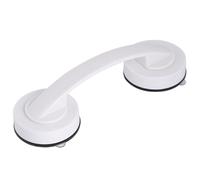 BATHVEVE Grab Bar with Strong Suction Cup, Medium White Suction Handle for Bathroom Glass Doors and Cabinets, Safety Hand Rail for Seniors and Disabled, No Drilling Required, Shower