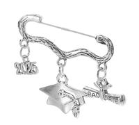 BATHVEVE Graduation Brooch Pins Featuring a Unique Bachelor's Cap Design in Silver Zinc Alloy for Showcasing Graduation and Backpack Charm Use 2025